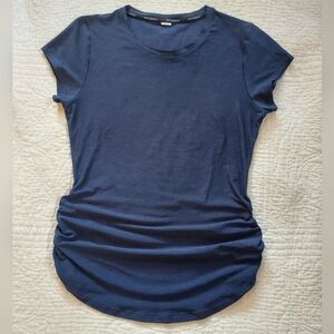 New Balance Women's Short Sleeve Workout Top Navy Blue